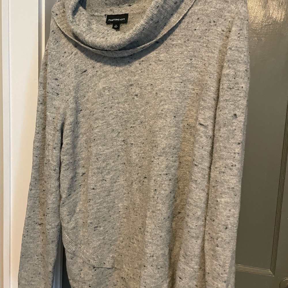Charter Club Gray Cowl Neck Sweater with Soft Knit